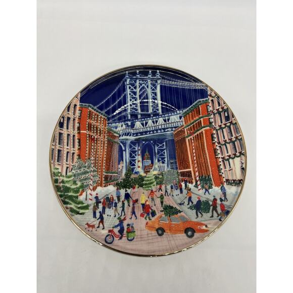 Anthropologie Holiday In The City Dessert Plate New York City Single Plate - Picture 4 of 7